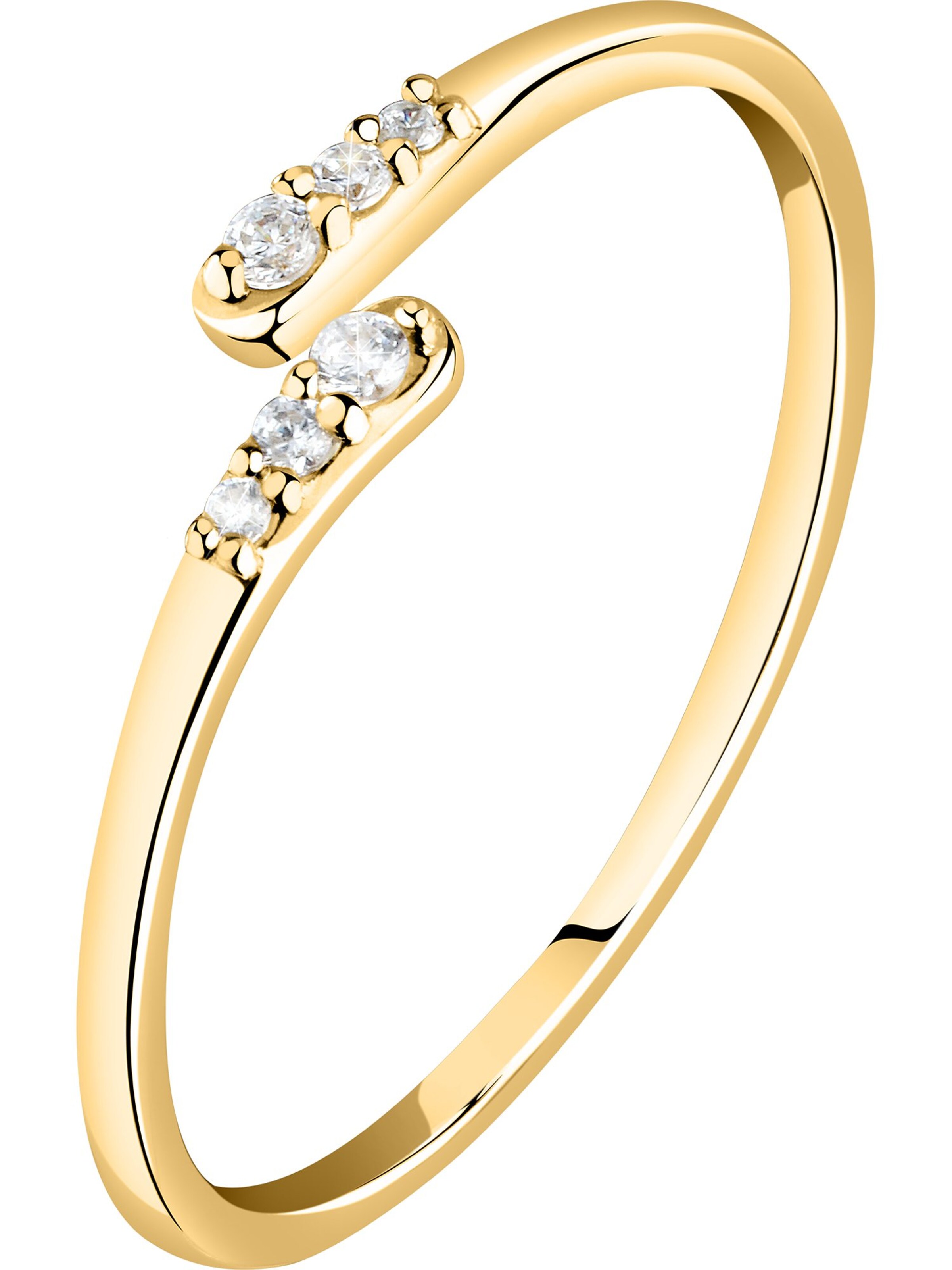 Live Diamond Ring in Gold: front