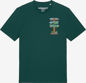 Watapparel Shirt 'Adventure is everywhere' in Green: front