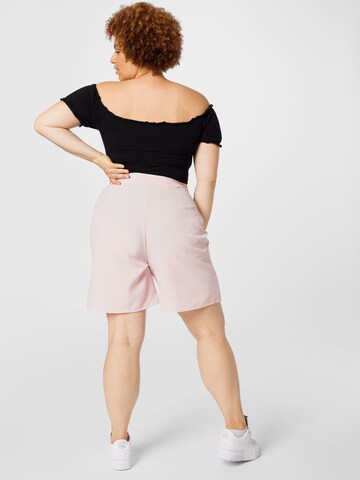 Loosefit Pantaloni di Missguided Plus in rosa
