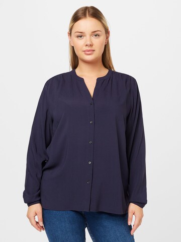 Camicia da donna 'Anita' di ONLY Carmakoma in blu: frontale