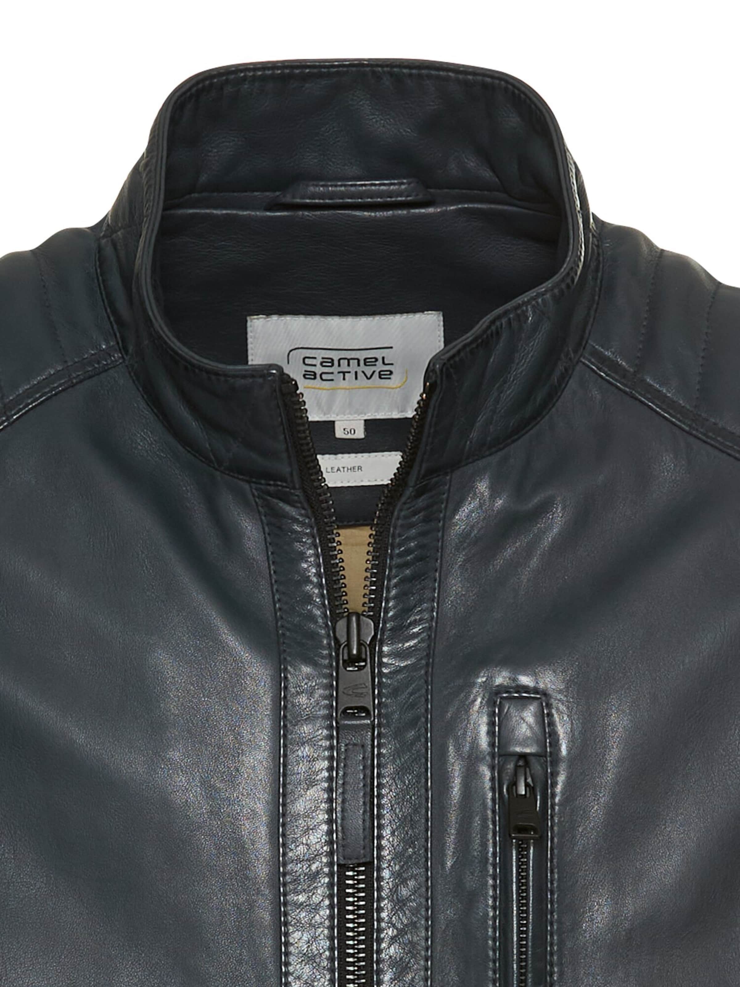 CAMEL ACTIVE Lederjacke in Blau