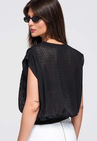 Ombre Blouse in Black