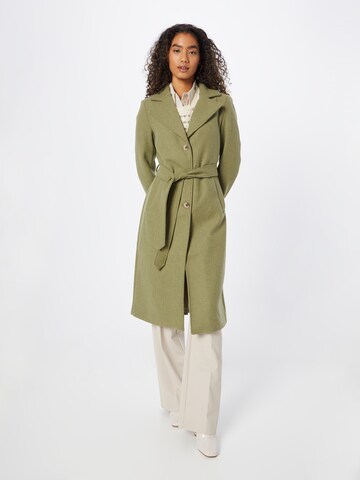 PIECES Between-Seasons Coat 'Josie' in Green: front