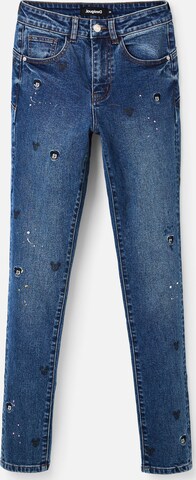 Desigual - Skinny Vaquero en azul: frente