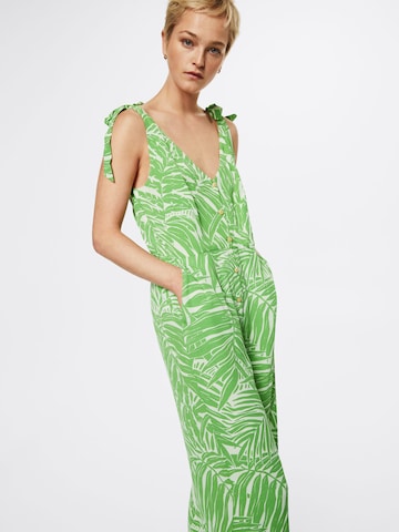 MANGO Jumpsuit 'Emma' in Groen: voorkant