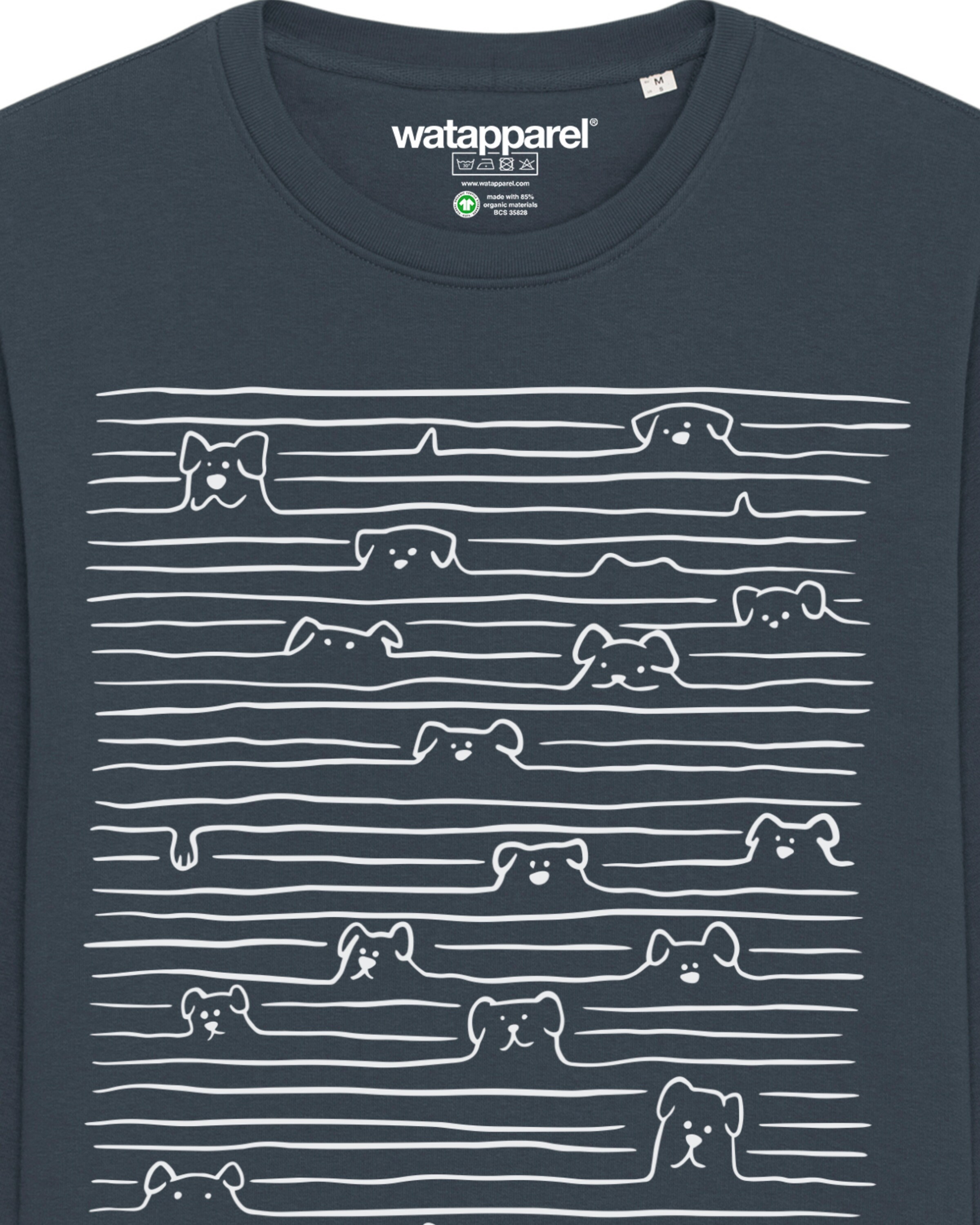 Watapparel Sweatshirt ' Doodle Dogs ' in Grey