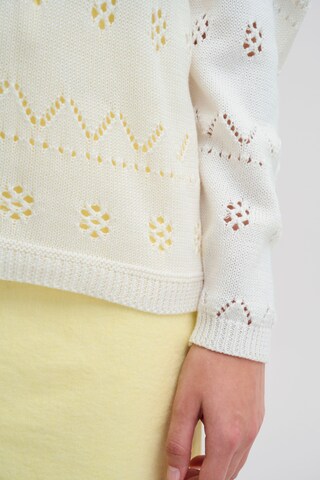 Pull-over 'LALUHA' ICHI en blanc