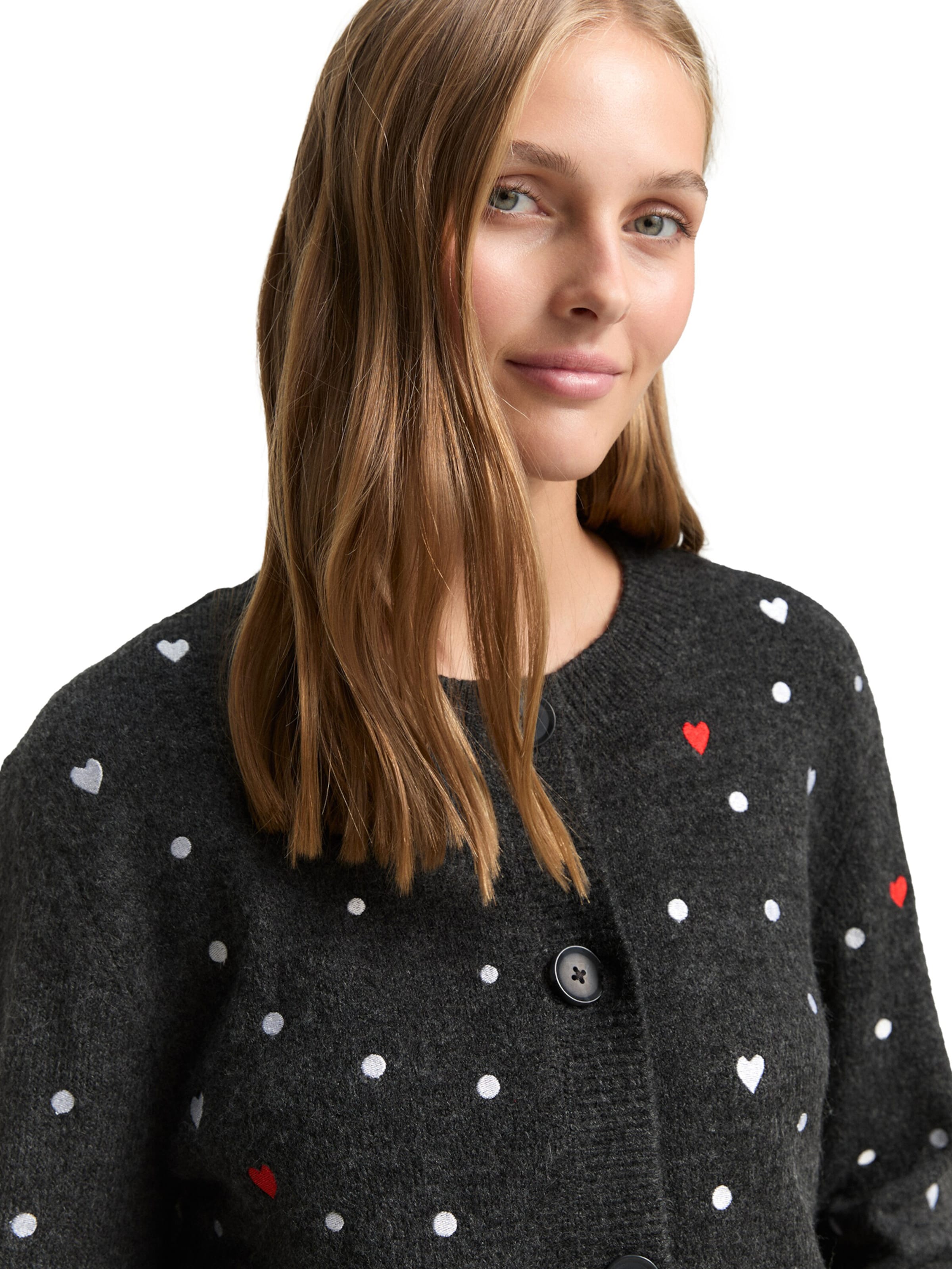 TOM TAILOR DENIM Knit Cardigan in Grey