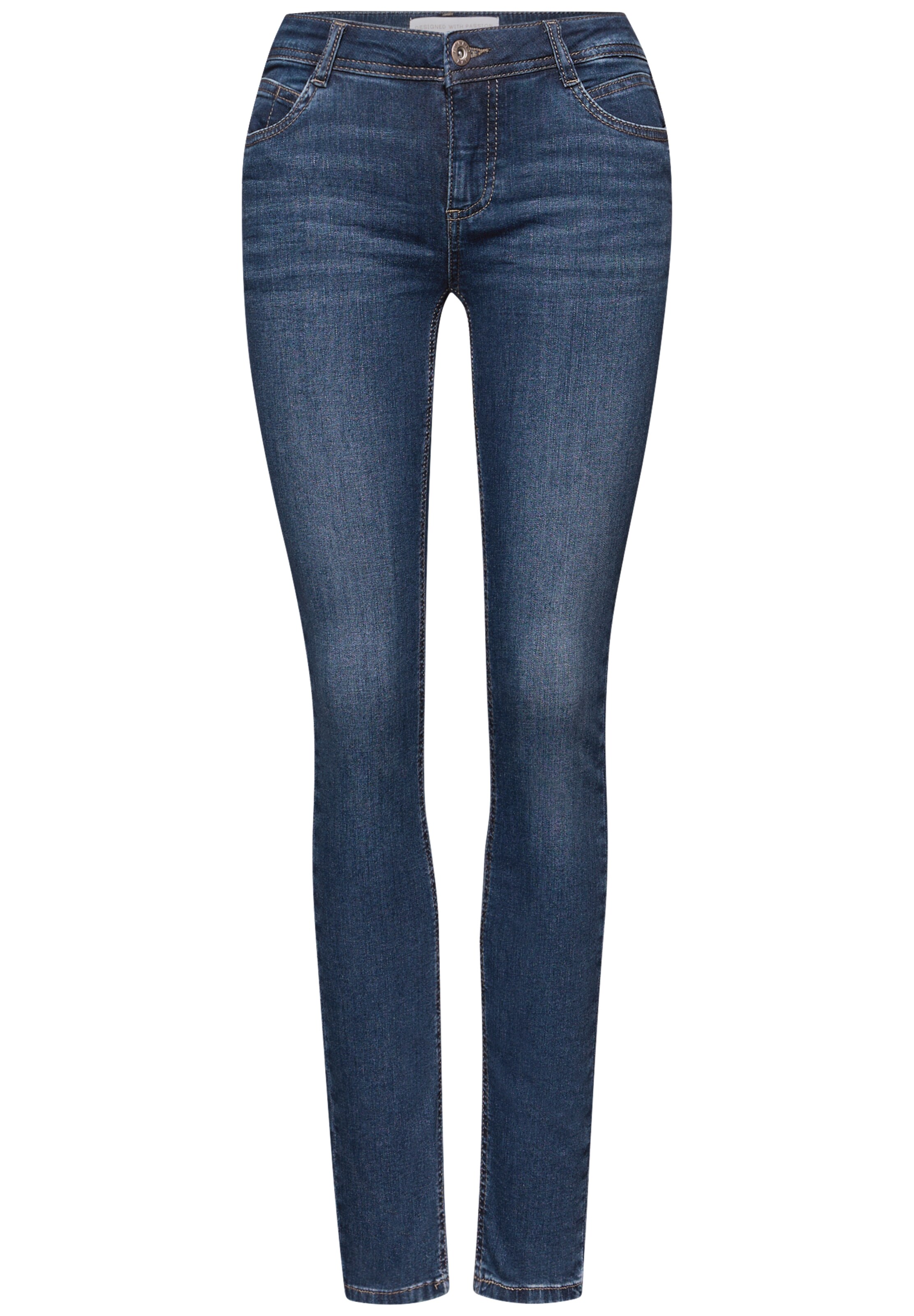 STREET ONE Slim fit Jeans in Blue: front