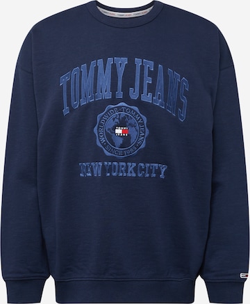 Tommy Jeans Sweatshirt 'Reverse Slub' in Blau: predná strana