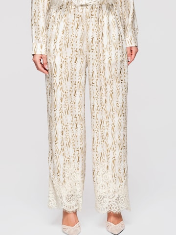 Ombre Wide leg Broek in Beige