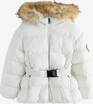 balta Superdry Paltas: priekis