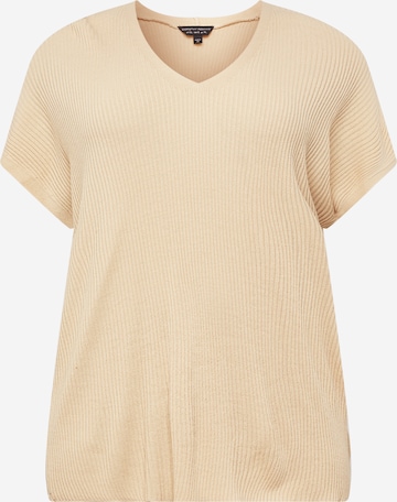 Dorothy Perkins Curve Sweater in Beige: front
