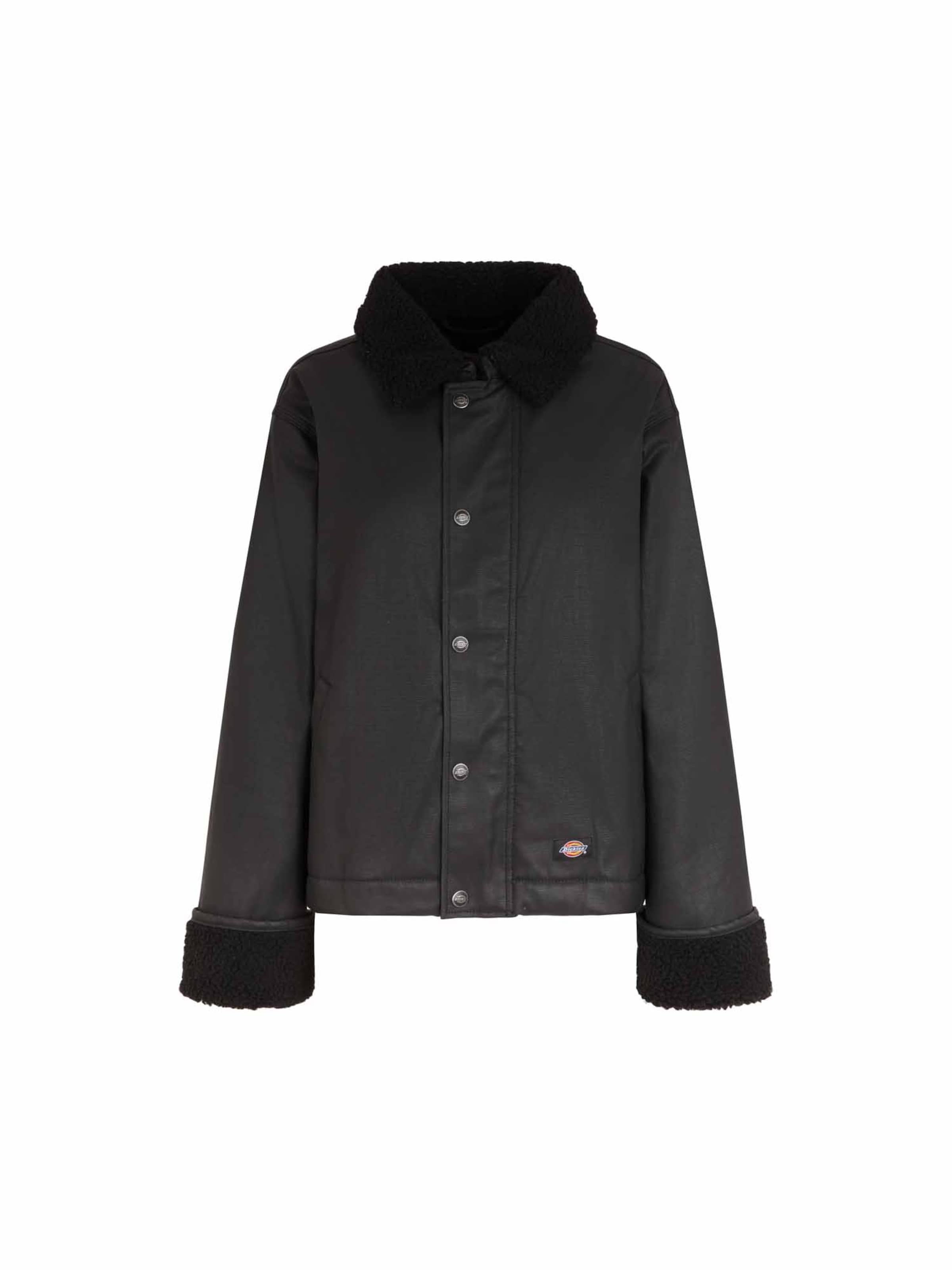 DICKIES Φθινοπωρινό και ανοιξιάτικο μπουφάν 'Decherd' σε μαύρο: μπροστά