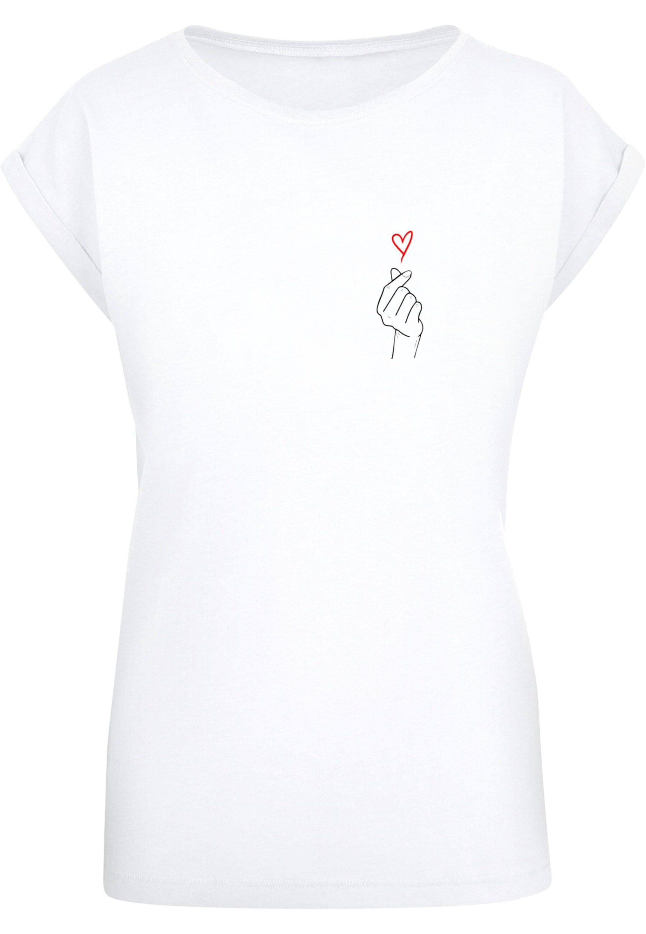 Merchcode Shirt 'K Heart' in White: front