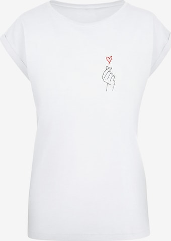 Merchcode Shirt 'K Heart' in White: front