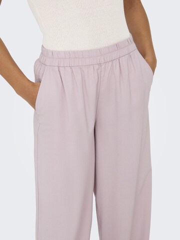 ONLY Loose fit Trousers 'ONLARIS' in Purple