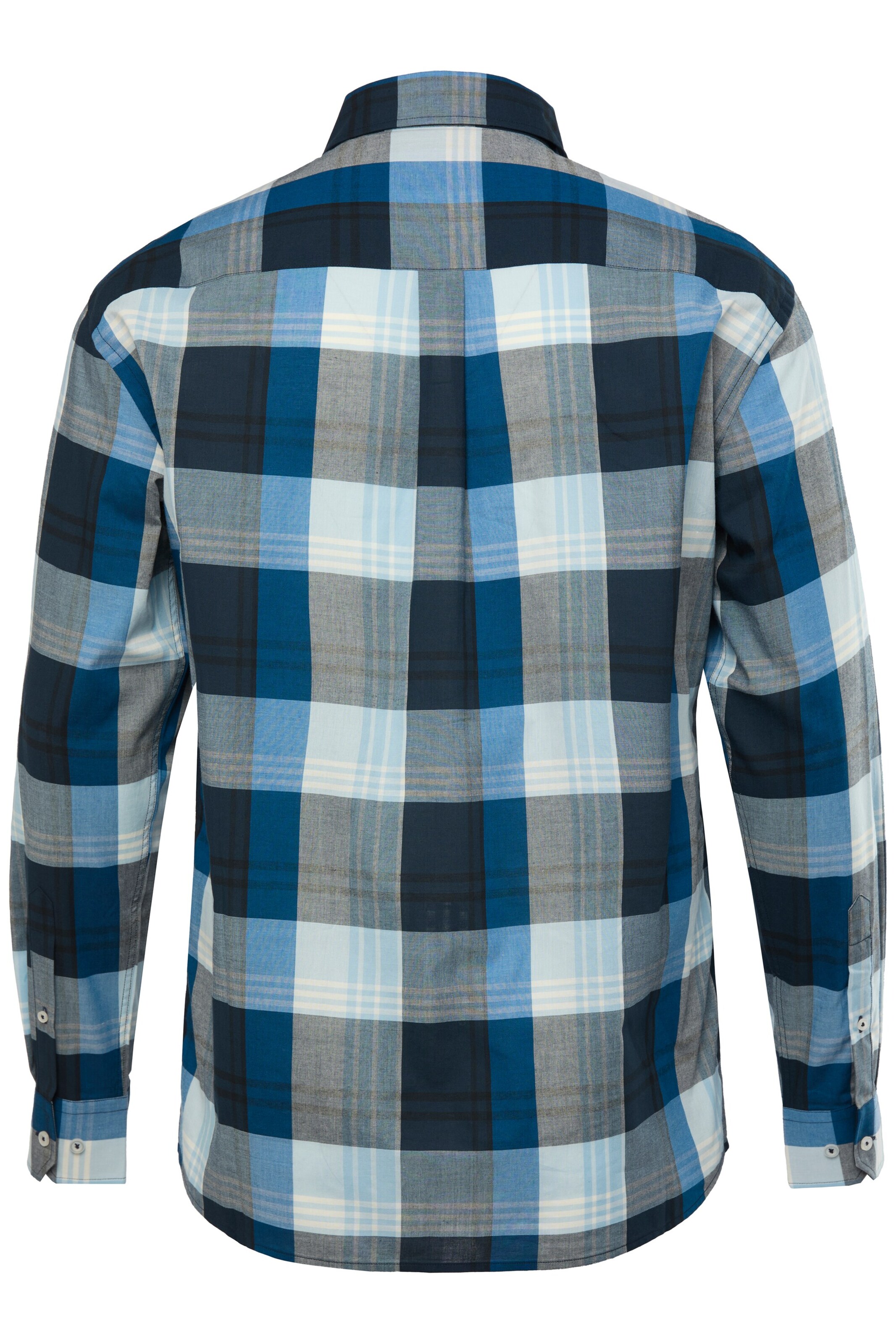 Men Plus Regular fit Button Up Shirt in Blue