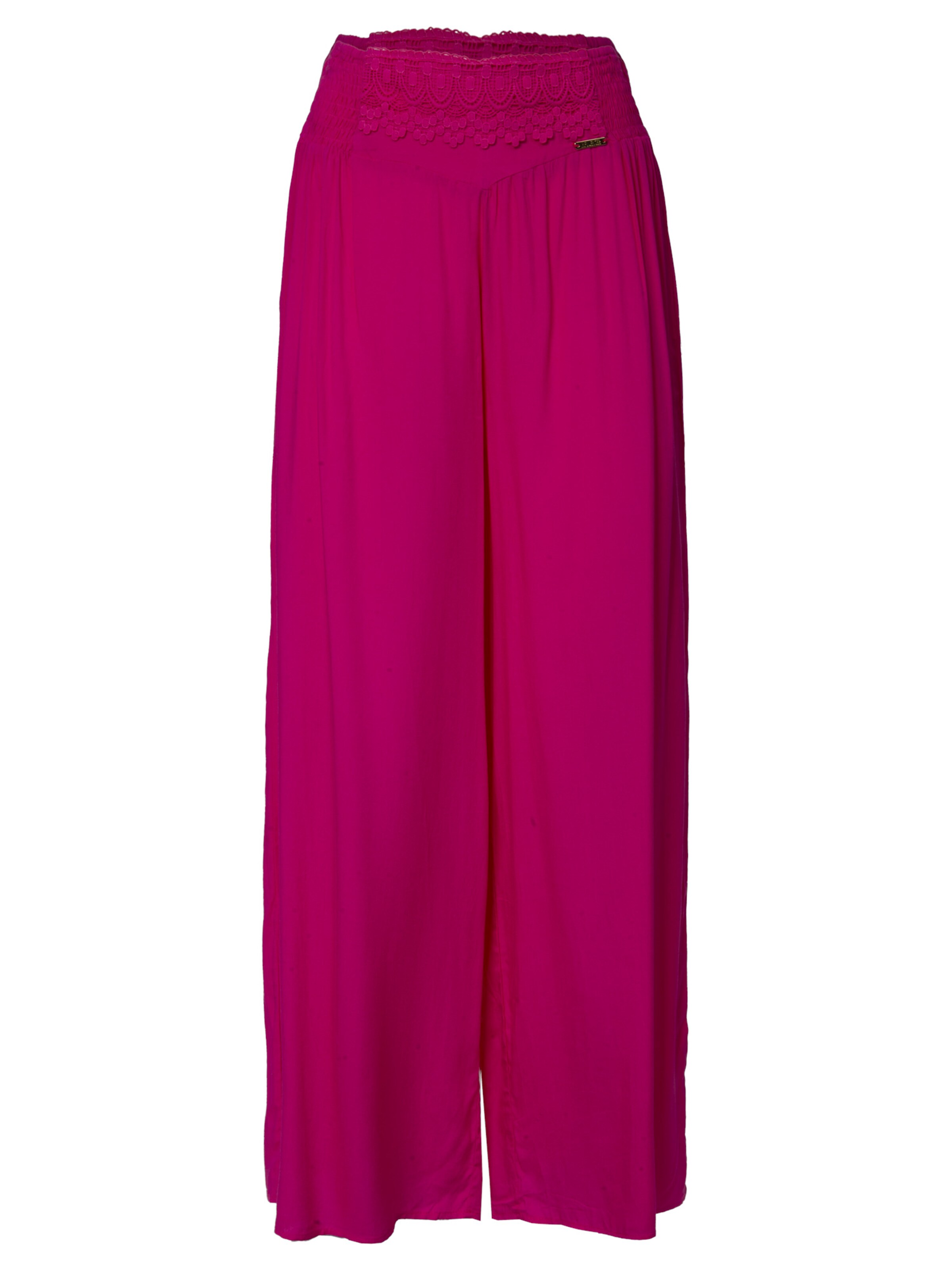 Influencer - Perna larga Calças em rosa: frente