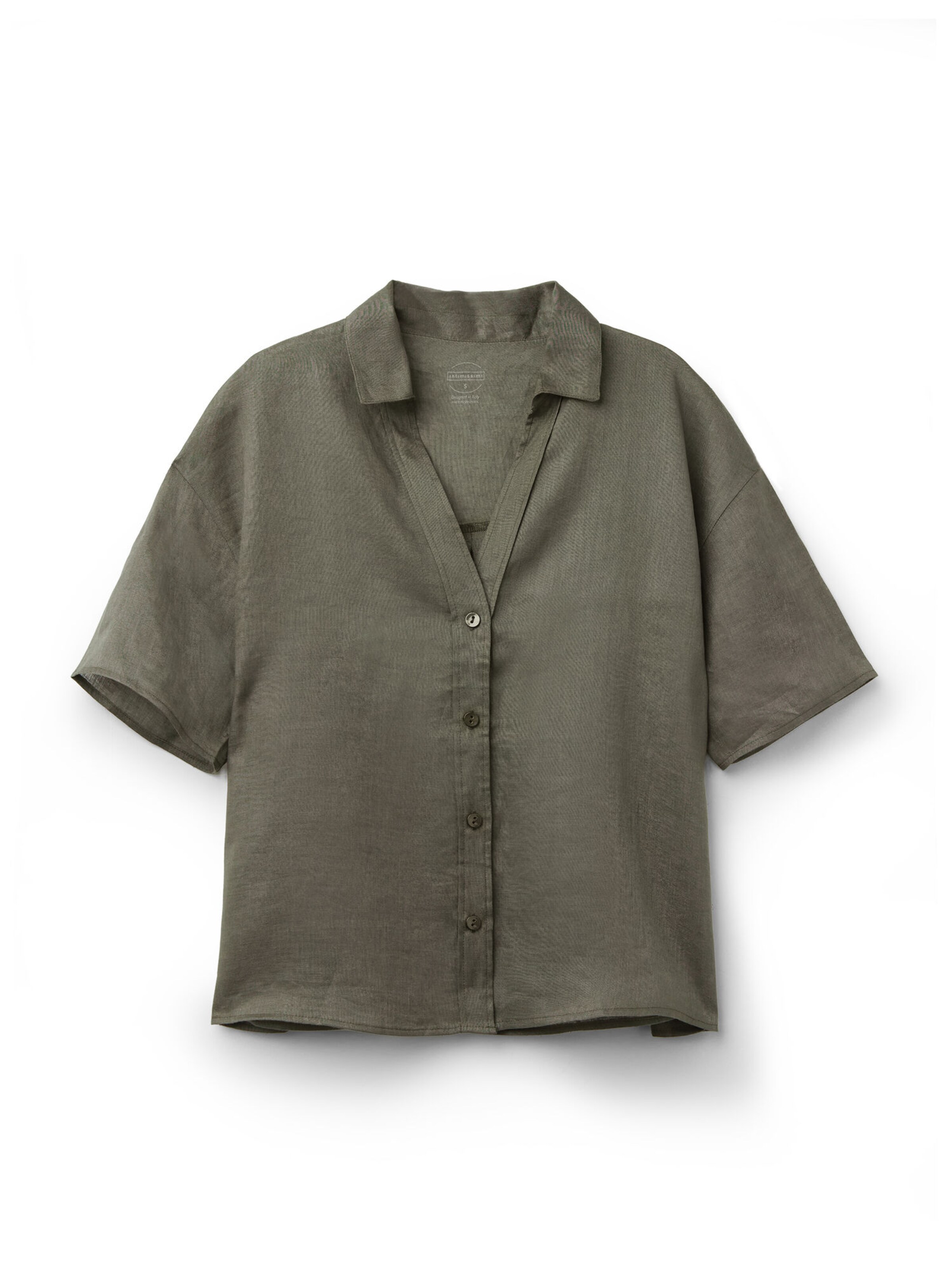 INTIMISSIMI Blouse 'The Pure Linen' in Green: front