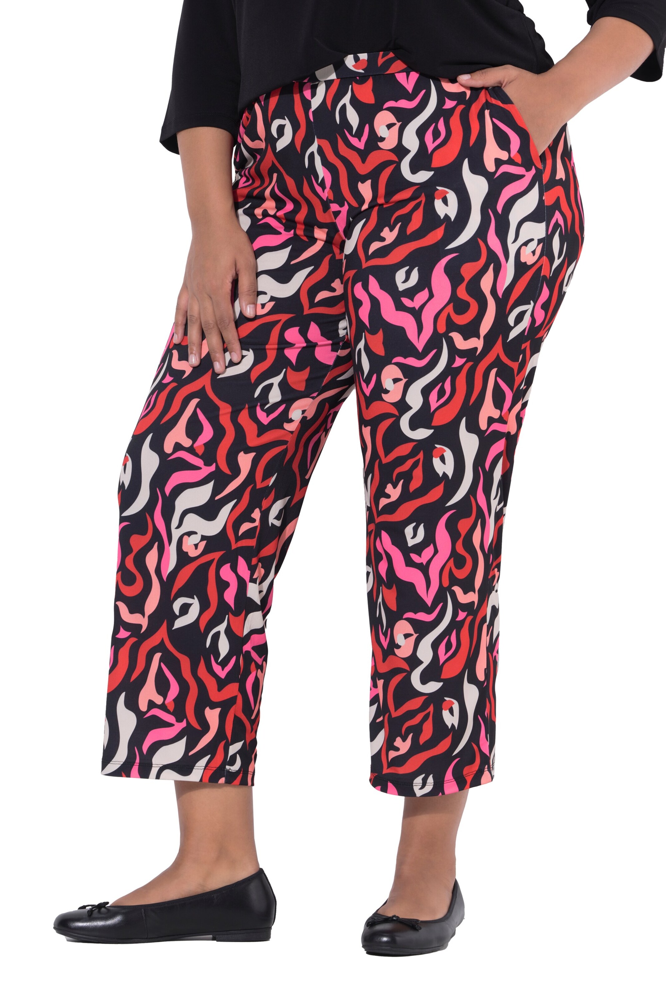 Ulla Popken Regular Hose in Schwarz