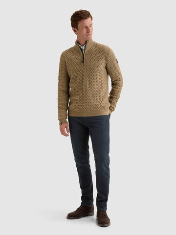 VANGUARD Pullover 'Pullover in a wool blend with half-zip' i hvid
