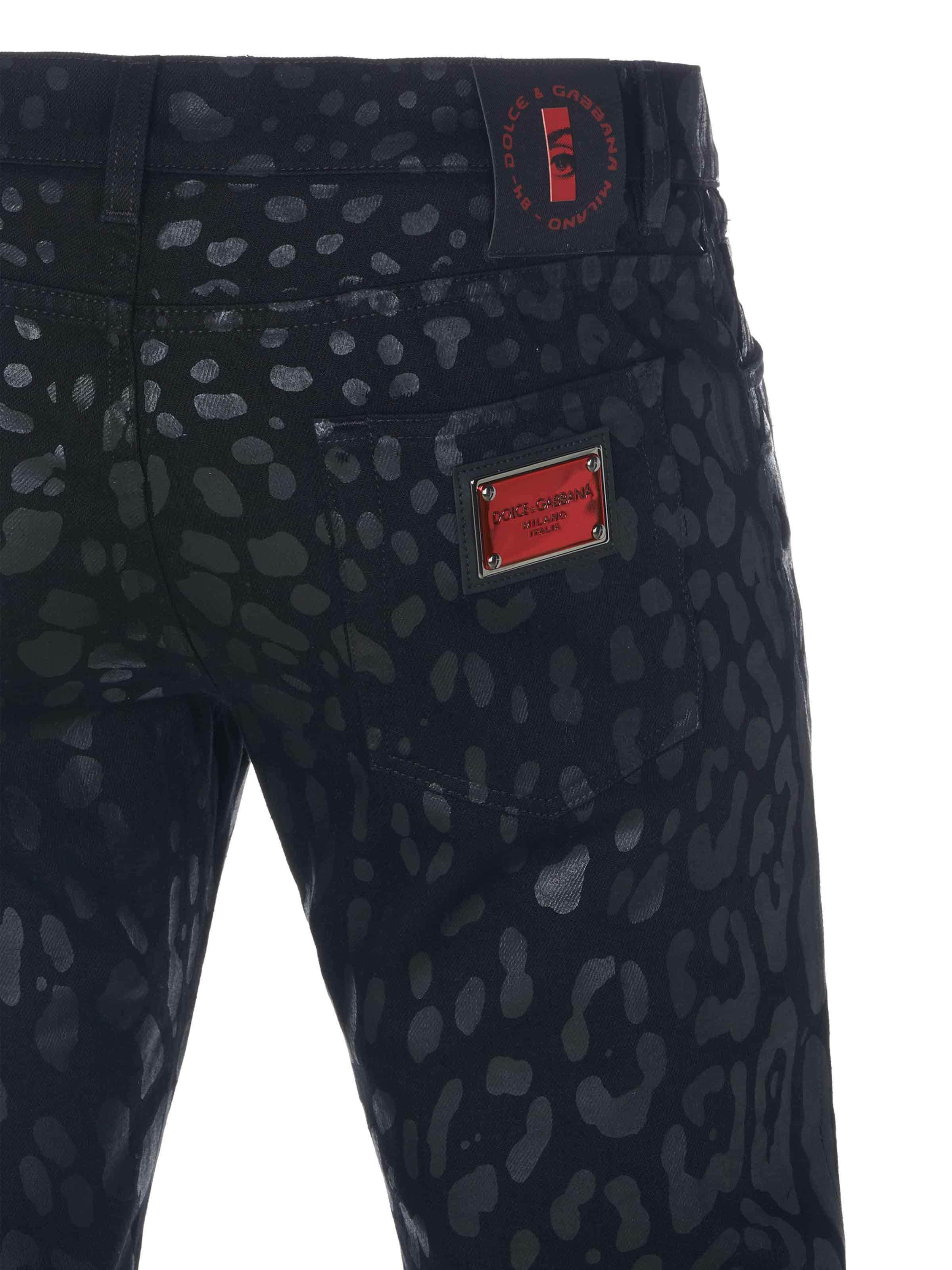 DOLCE & GABBANA Slimfit Jeans in Zwart