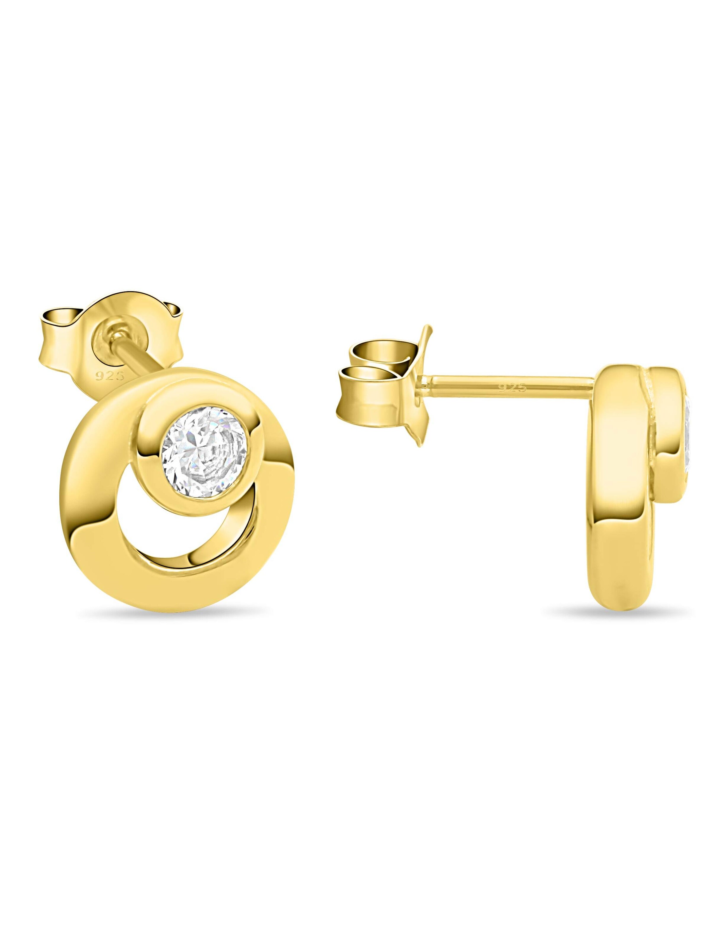 Tony Fein Ohrringe 'Rund'‌‌‌‌ in Gelb