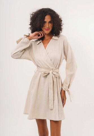 FRESHLIONS Kleid 'Joana' in Beige