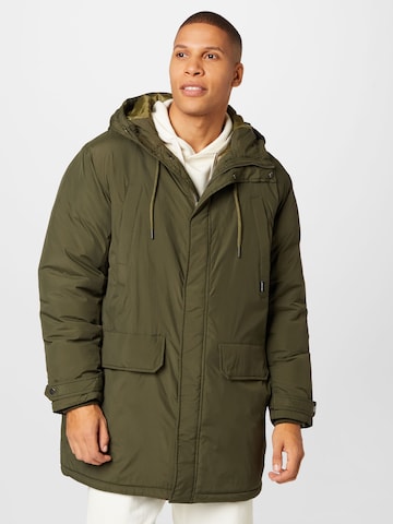 BLEND Winter parka in Green: front