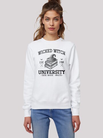 F4NT4STIC Sweatshirt 'Halloween University Wicked witch' in White: front