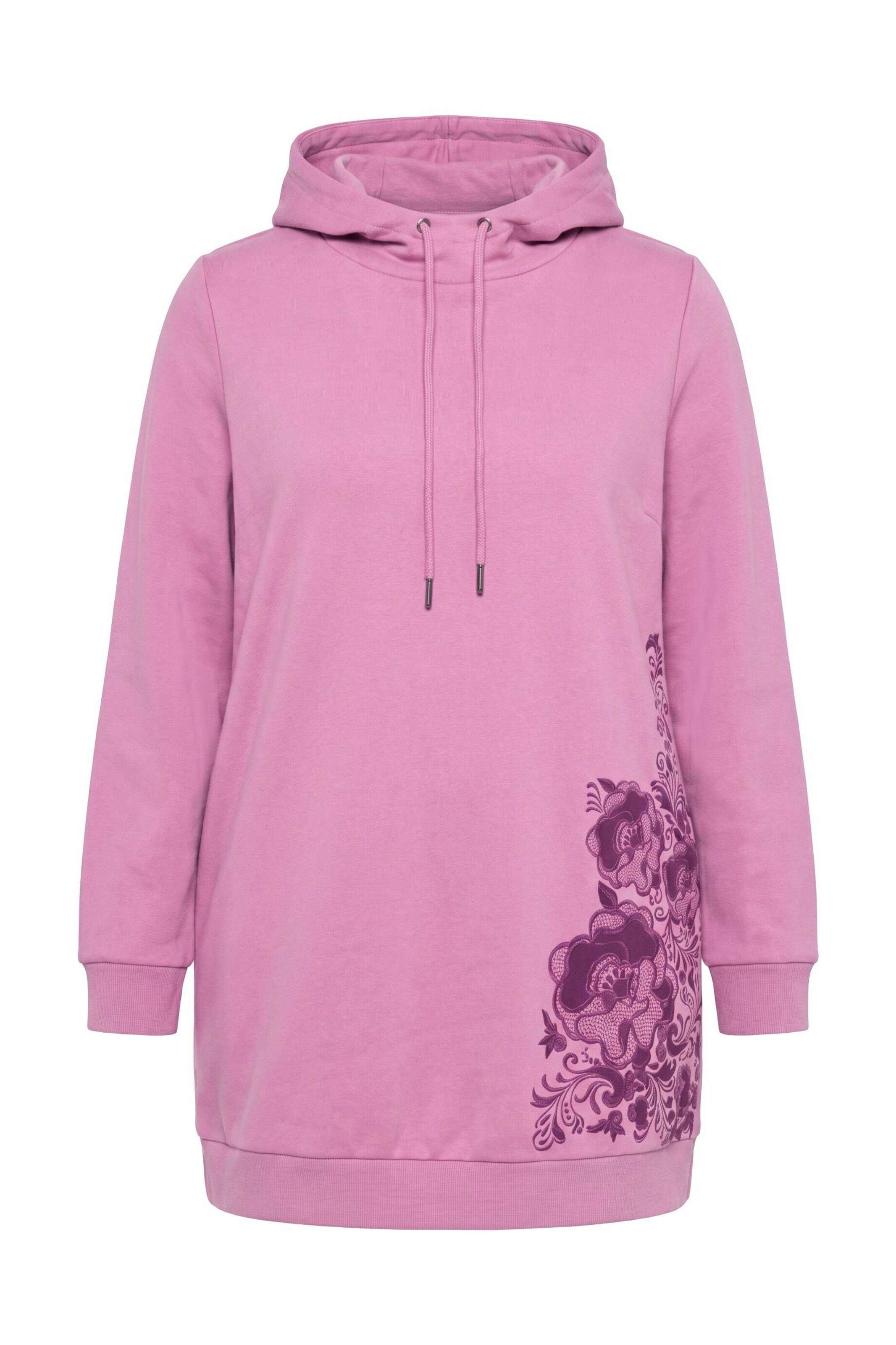 Ulla Popken Sweatshirt in Roze: voorkant