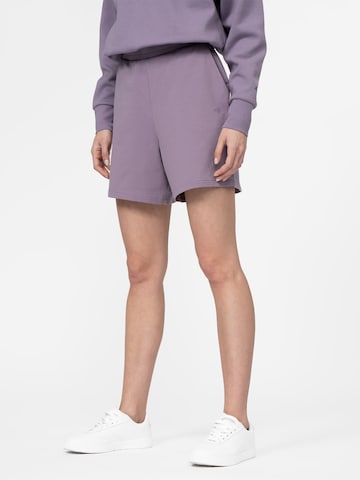 4F Loosefit Sportovní kalhoty 'SKDD016' – fialová: přední strana