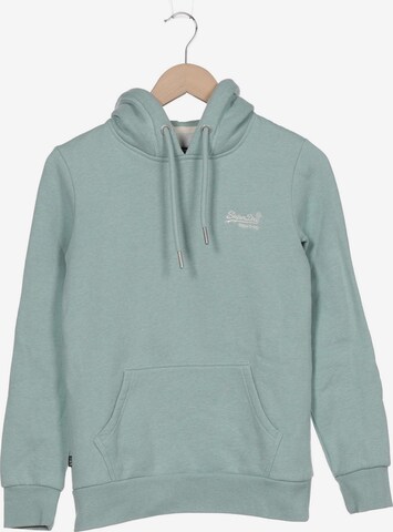 Superdry Sweatshirt & Zip-Up Hoodie in XS in Green: front