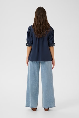 Cream Bluse 'Frammy' i blå