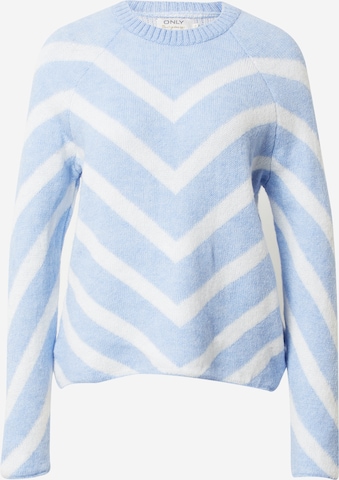 Pull-over 'ELIZA' ONLY en bleu : devant