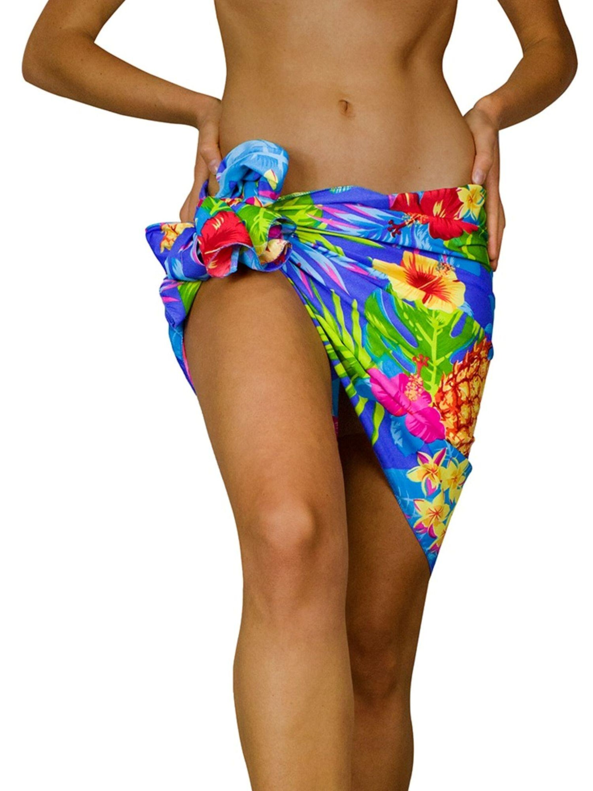 King Kameha Scarf 'Pineapple' in Blue: front