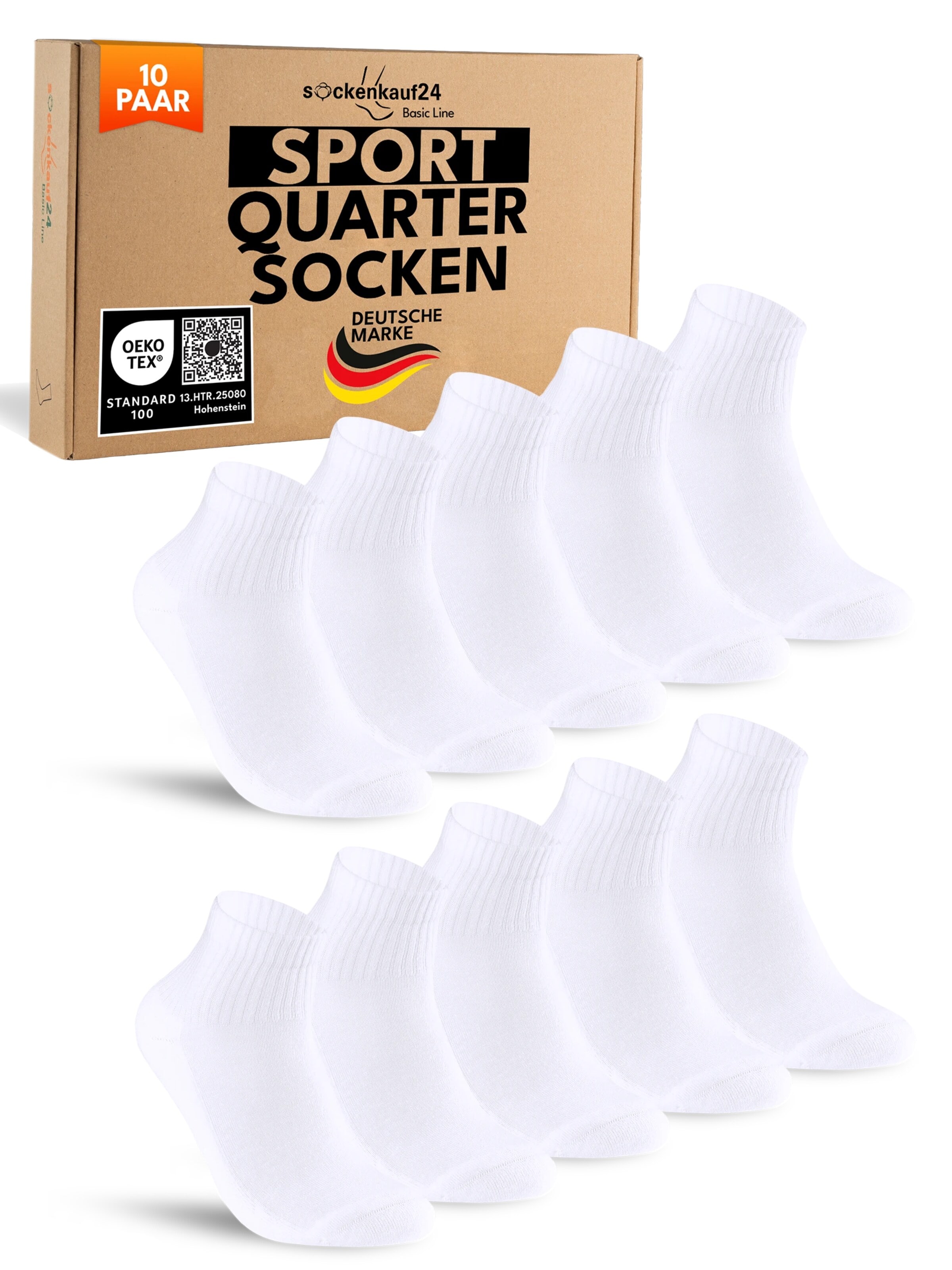 sockenkauf24 Athletic Socks in White: front