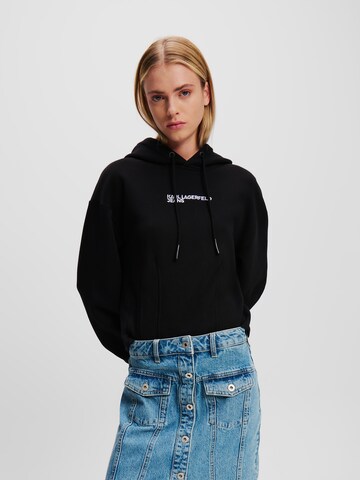 KARL LAGERFELD JEANS Sweatshirt ' Pintuck ' in Black: front