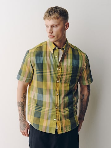 Next Regular fit Button Up Shirt in Yellow