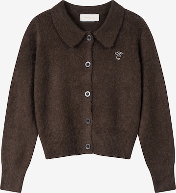 Another Cotton Lab Strickjacke in Braun: Vorderseite