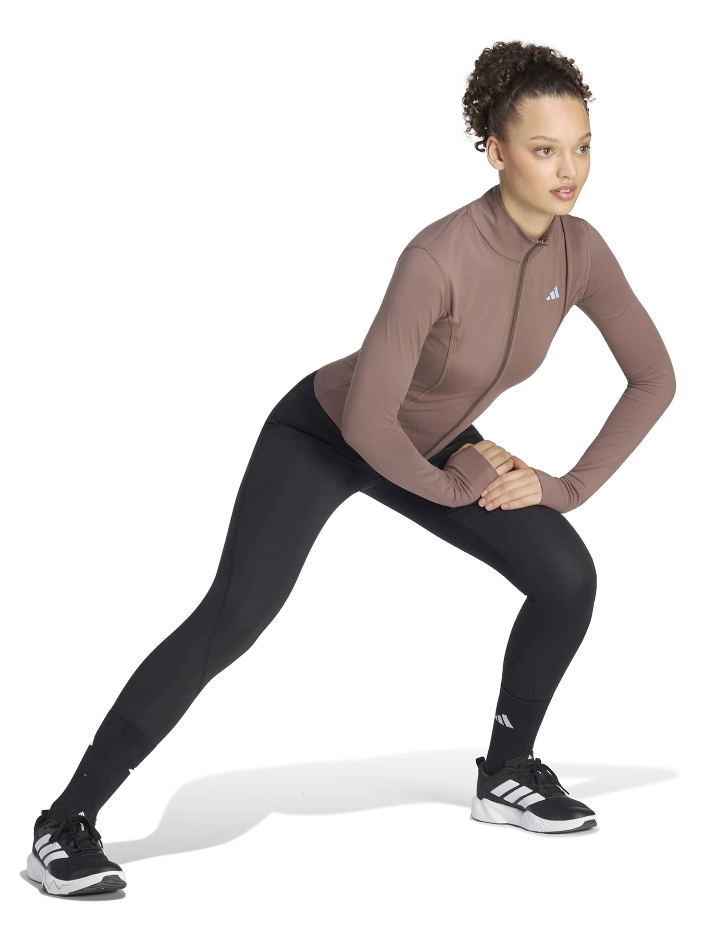 ADIDAS PERFORMANCE Μπουφάν άσκησης 'Studio' σε καφέ