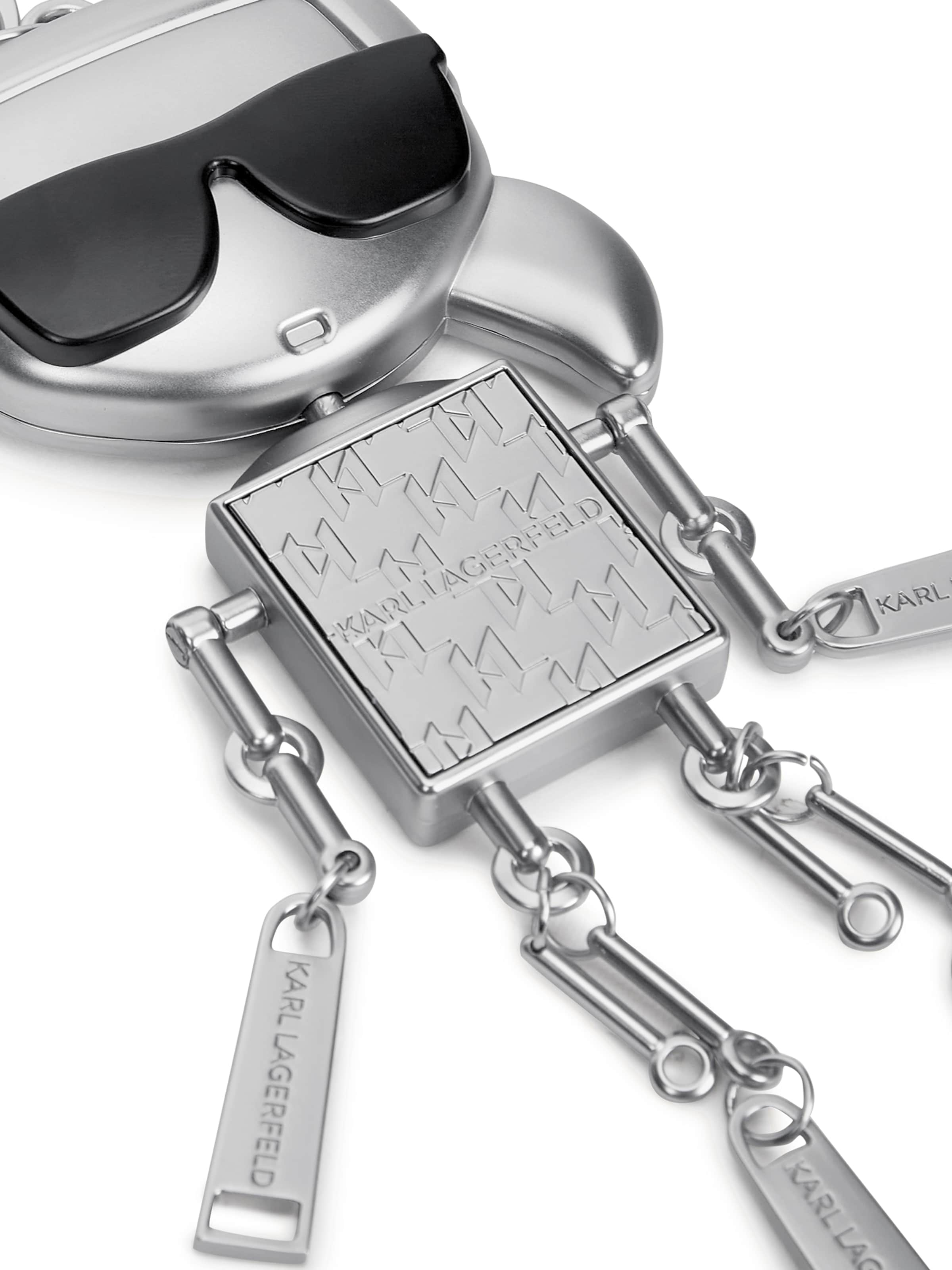 Porte-clés ' Ikon Schlüsselring mit Roboter ' Karl Lagerfeld en argent