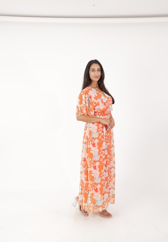 Elara Dress in Orange