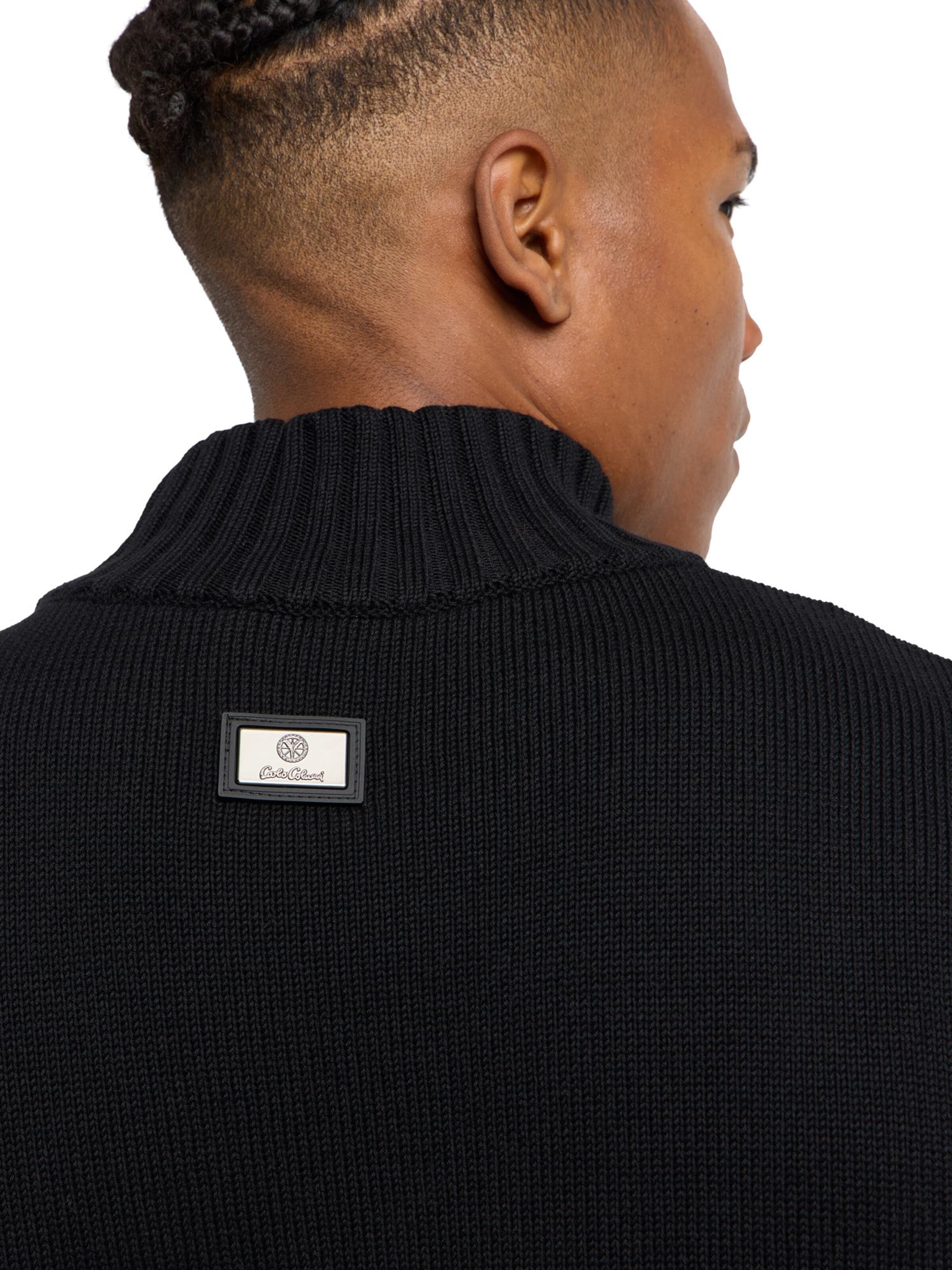 Carlo Colucci Pullover 'Divenuto' in Schwarz