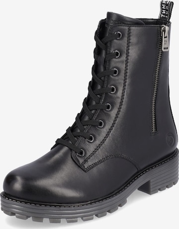 REMONTE Lace-Up Ankle Boots in Black: front