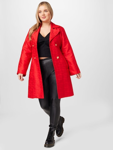 PINKO Between-Seasons Coat in Red