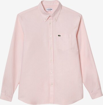 LACOSTE Regular fit Button Up Shirt in Pink: front