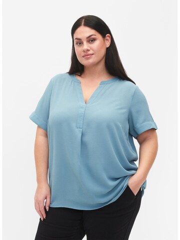 Zizzi - Blusa 'Vanni' en azul: frente