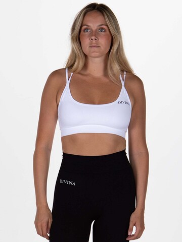 Divina Bustier Sport-BH 'Prime' in Weiß: Vorderseite
